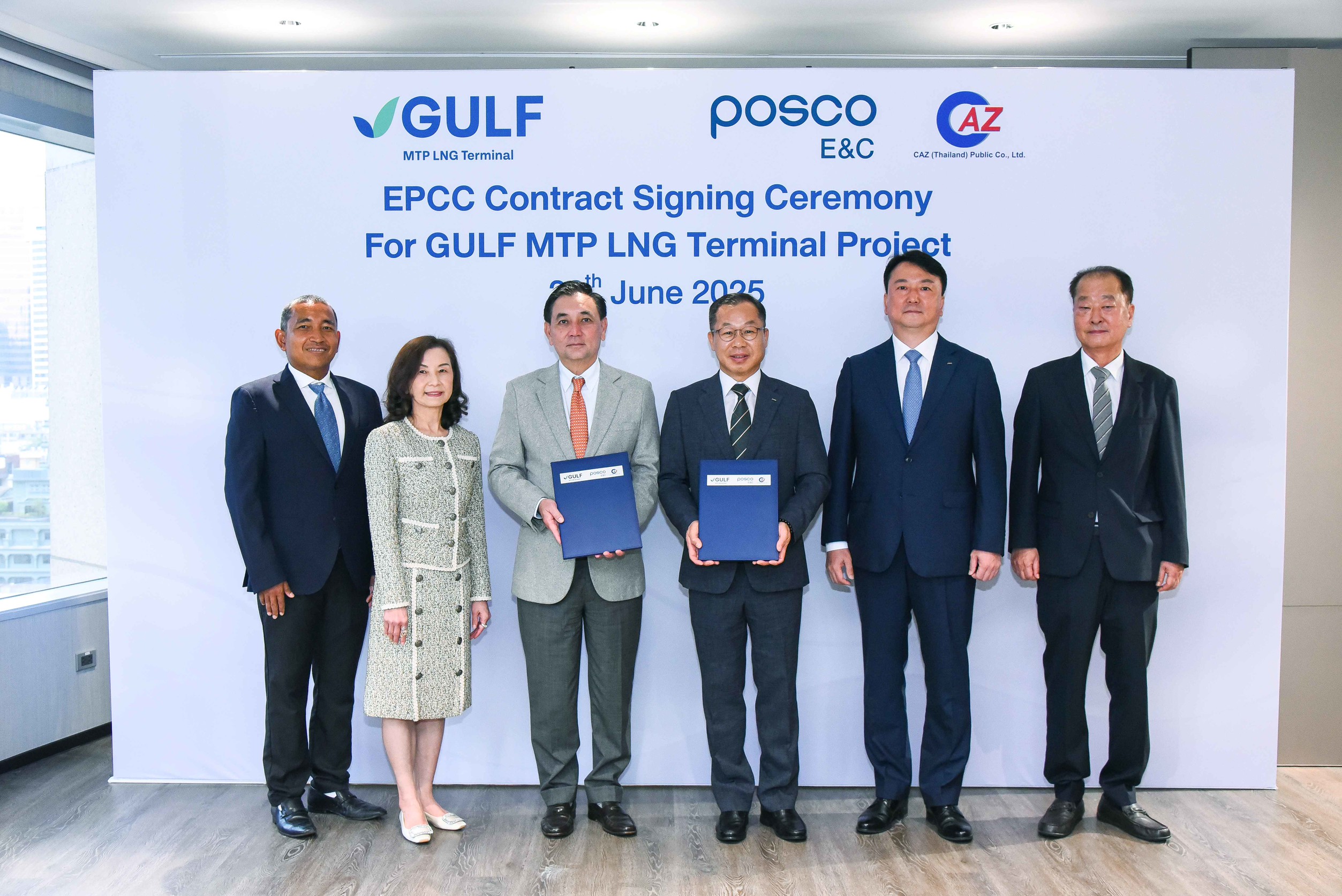 GULF - PTT Tank เซ็นสัญญา EPCC กับ POSCO E&C  CAZ  พัฒนาท่าเรือก๊าซโครงการมาบตาพุด ระยะที่ 3 